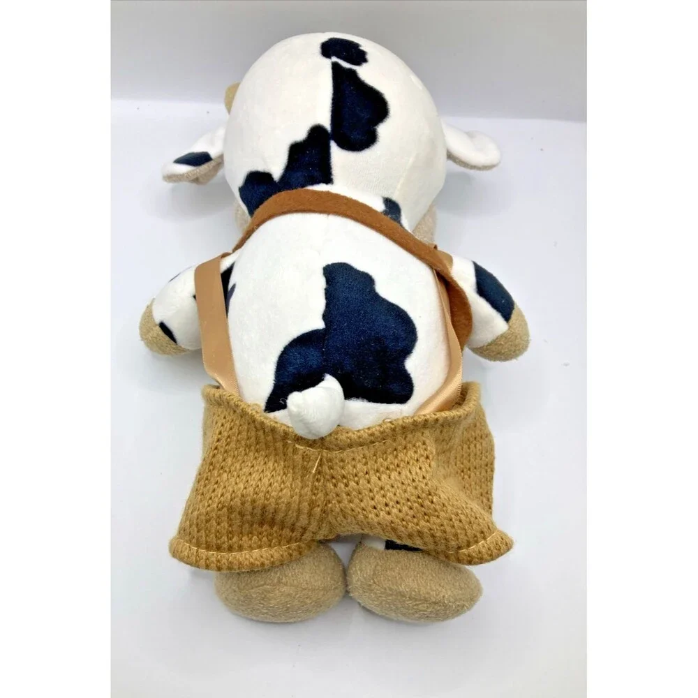 Simulation Cattle Animals Plush Toys Cartoon Milk Cow Plush Doll Cross Body Bag